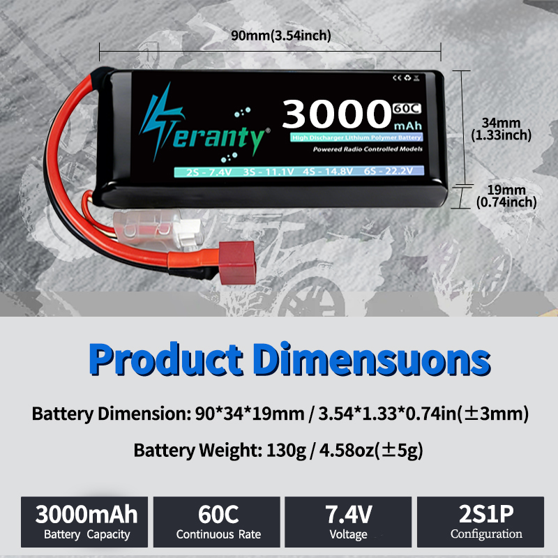 TERANTY 2S 3000mAh Lipo Batter - Drone Rcs ulasan dan harga