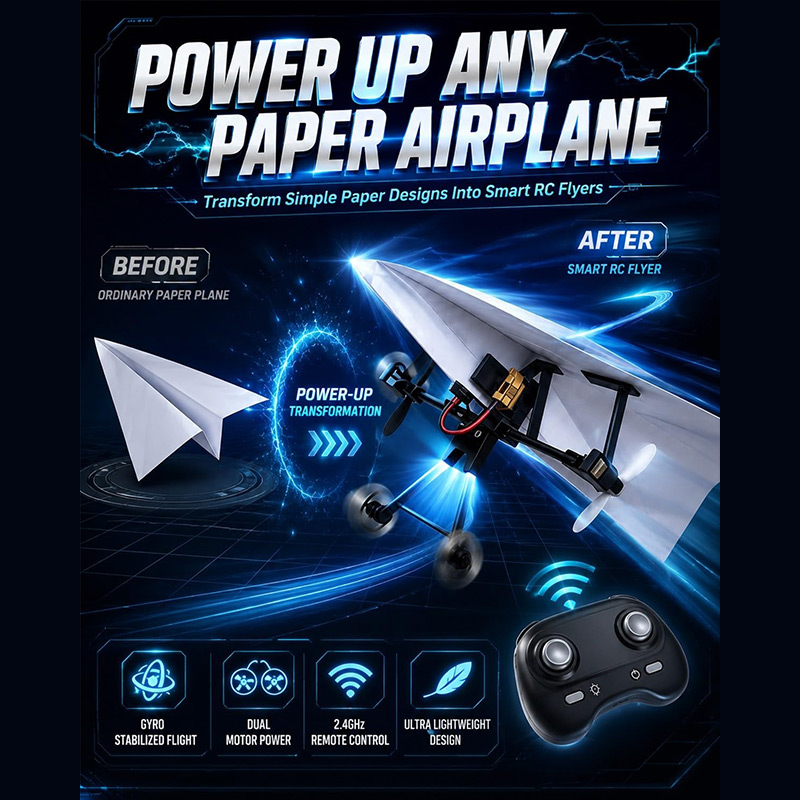Rc Paper Airplane Kit With Gyr - Drone Rc Jet ulasan dan harga